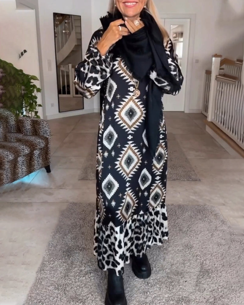 ZELLA™ - Luxe Geo Print Dress