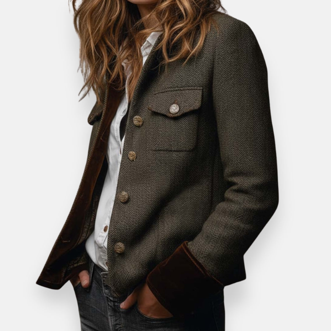 Elegant Jacket Stylish with Velvet Details