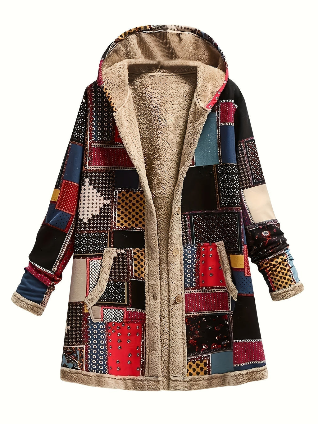 CYRAVYNNE – PLUSH PRINTED HOODED JACKET