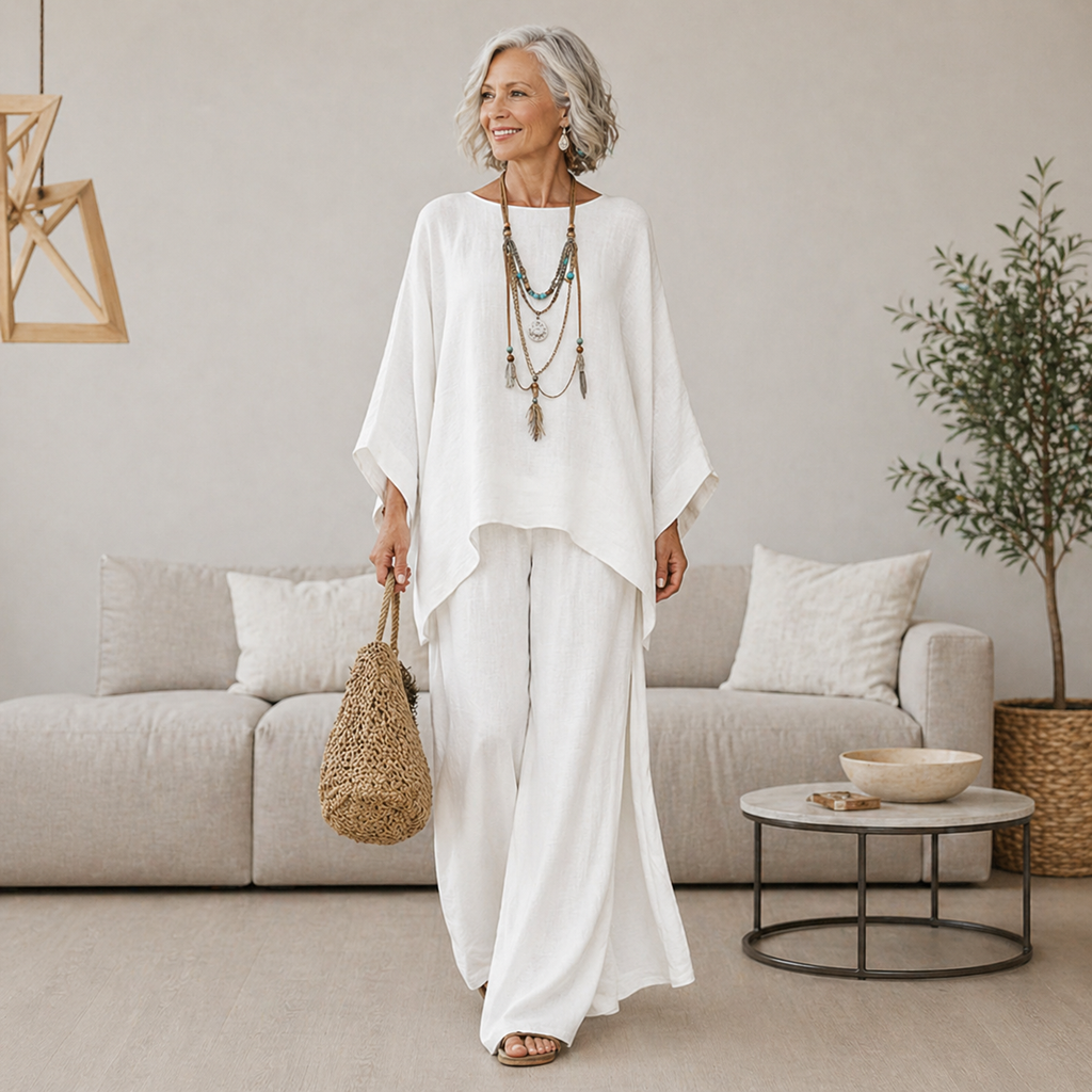 Celeste™ | Elegant Linen Two-Piece Set