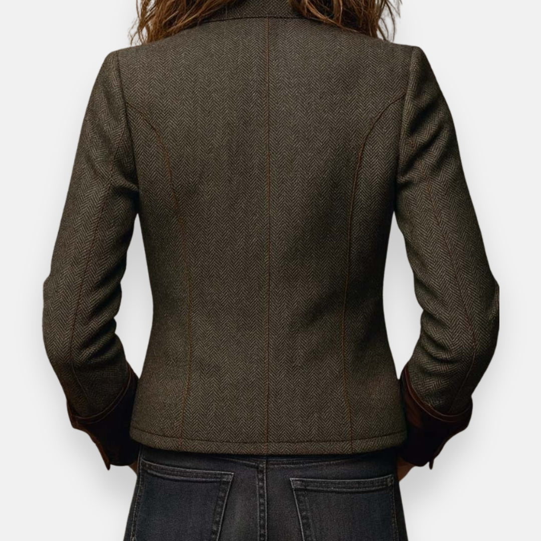 Elegant Jacket with Velvet Details