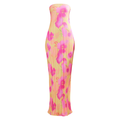 SARA™ - Casual Floral Backless Tie-Back Bodycon Dress