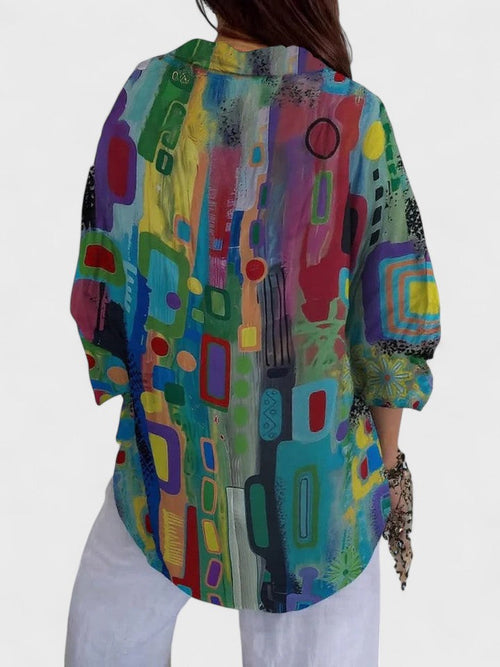 Annie | Elegant Geometric Pattern Blouse