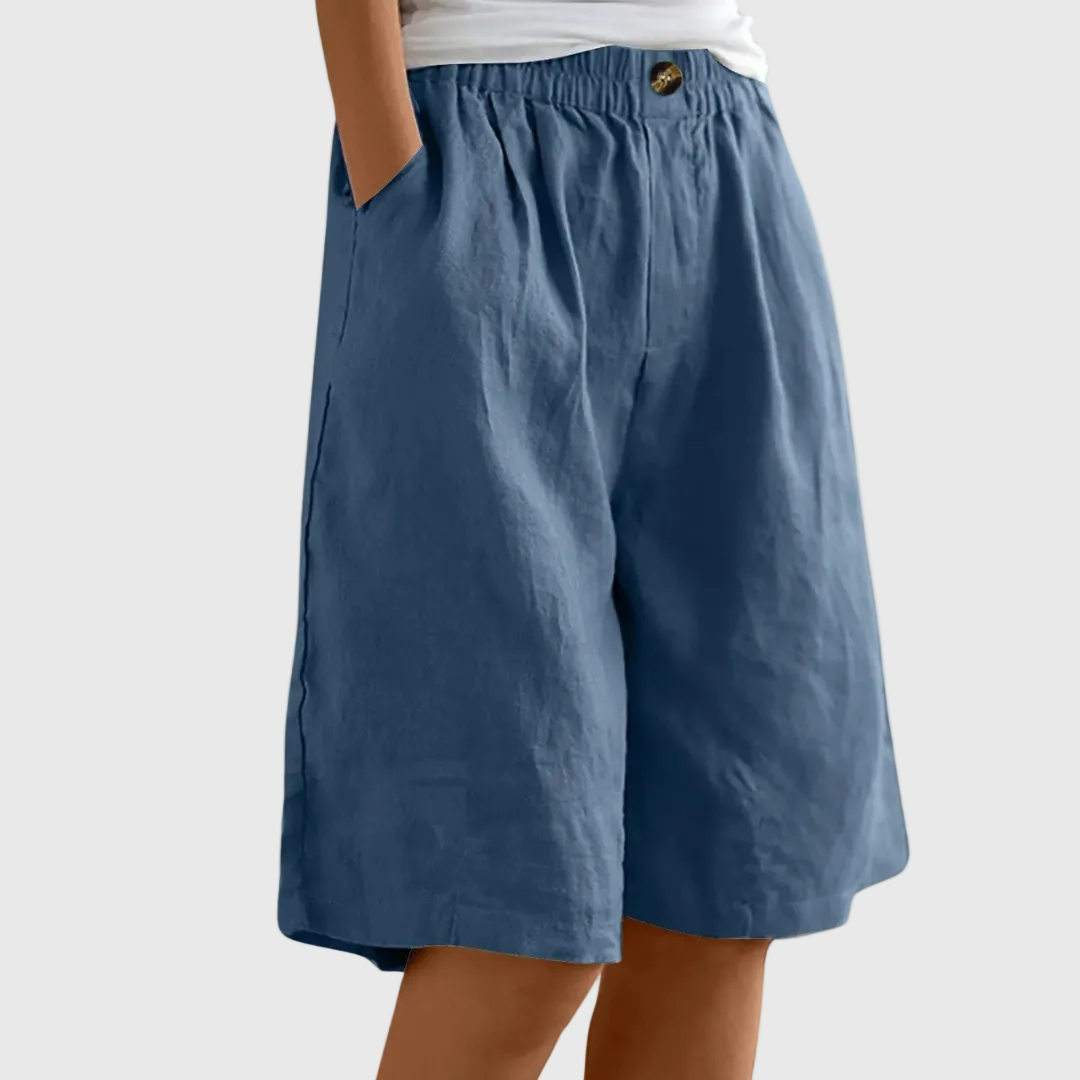 Miley | Elegant Cotton-Linen Shorts