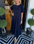 Holly | Chic Puff Sleeve Round Neck Maxi Dress