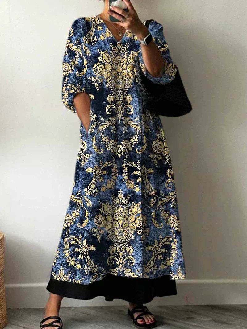 Sarah Elegant Printed Dress