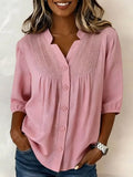 Laadina - Casual Short Sleeve Cotton Top