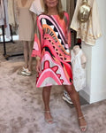 CALLIE™ – Abstract Print Dress