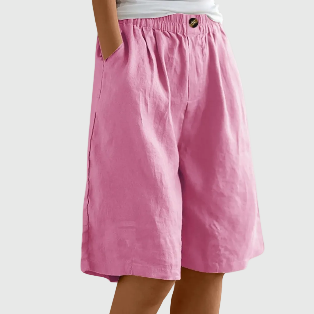 Miley | Elegant Cotton-Linen Shorts
