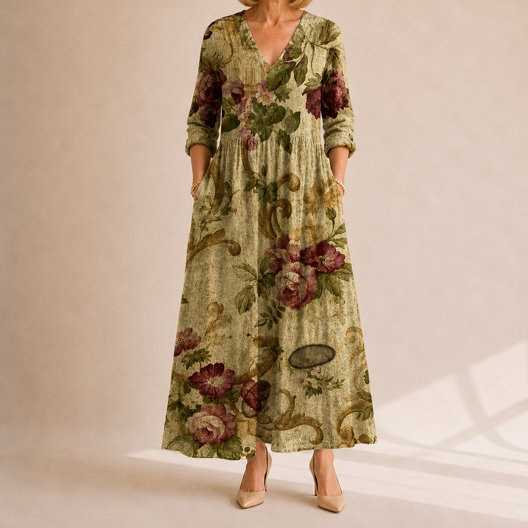 TOSCANA – Women’s Long Floral Print Dress