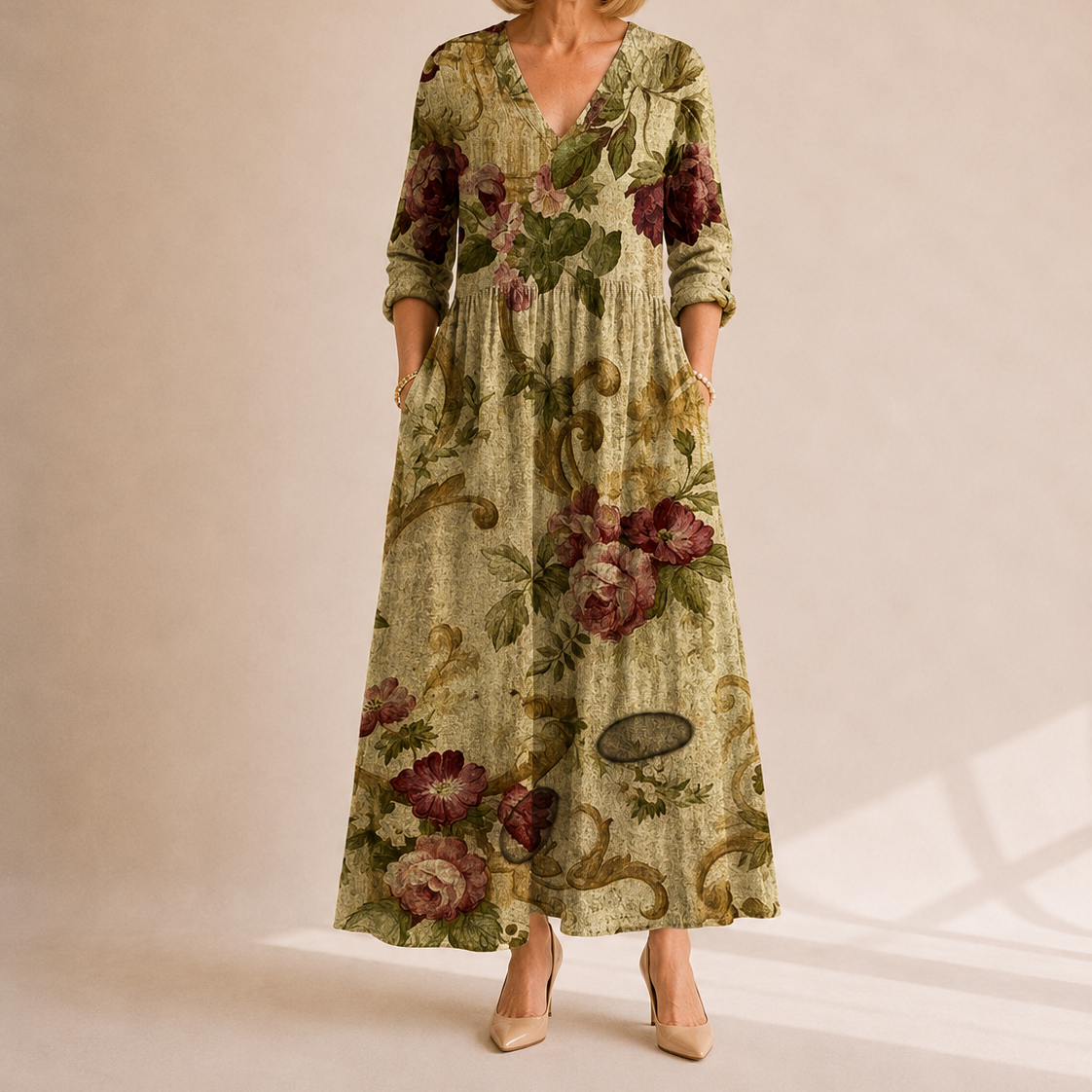 TOSCANA – Women’s Long Floral Print Dress