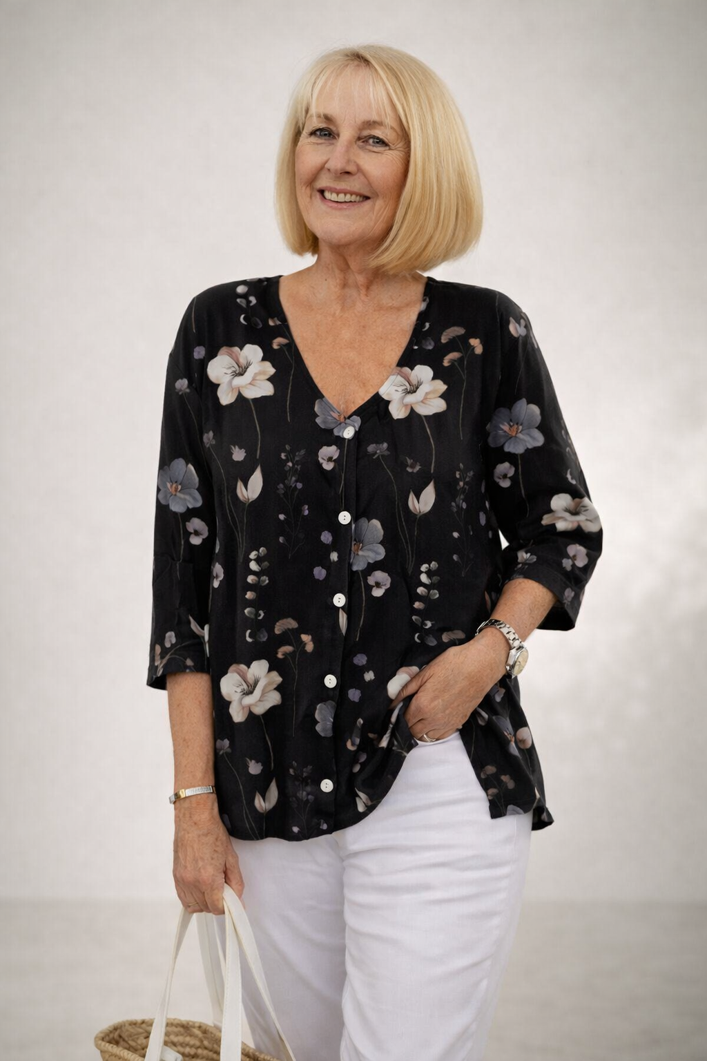 MARY | ELEGANT FLORAL BLOUSE