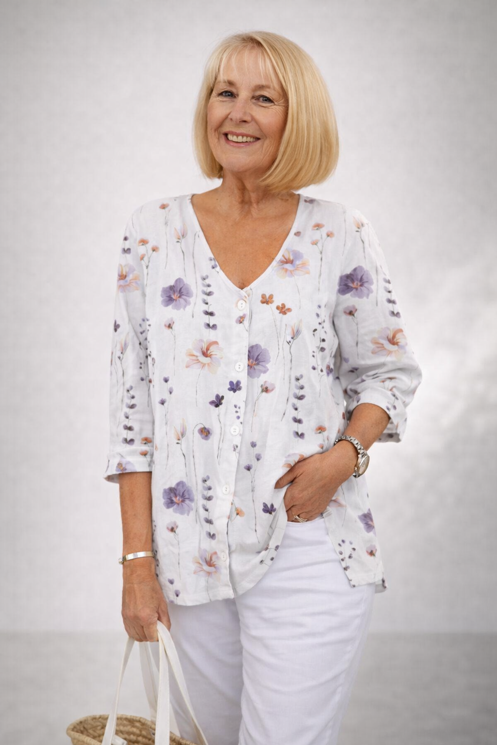 MARY | ELEGANT FLORAL BLOUSE