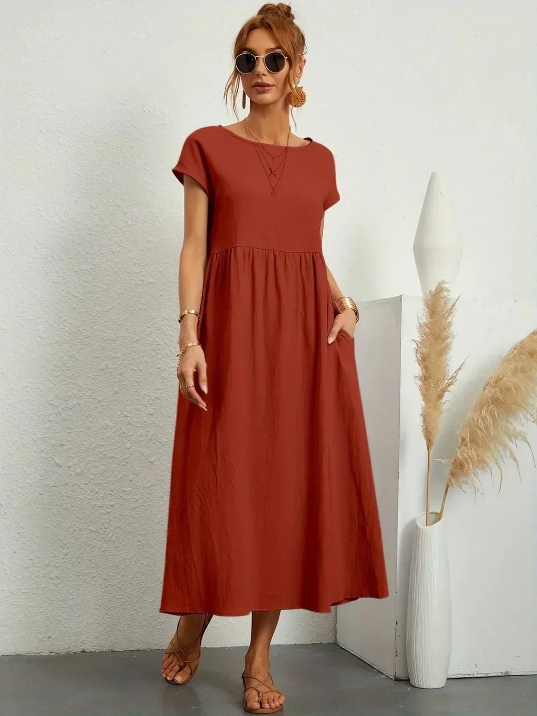 Ursina Fluid Midi Dress