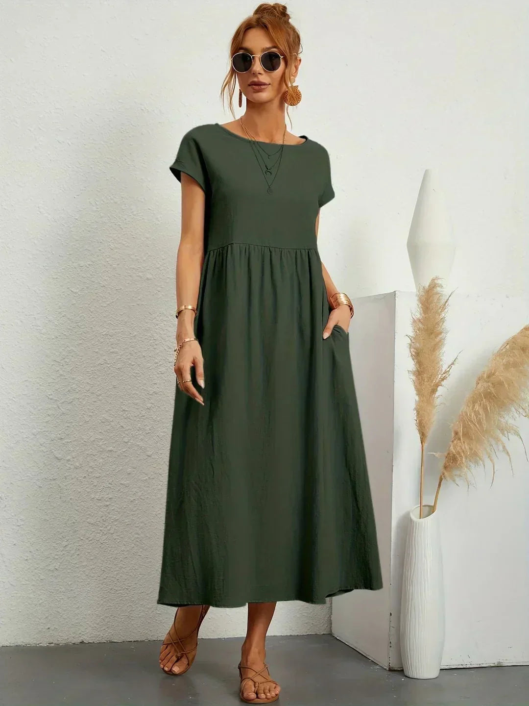 Ursina Fluid Midi Dress
