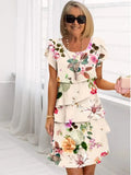 Elena | Elegant Comfort Ruffle Dress