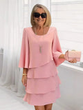 Caroline | Elegant Comfort Ruffle Dress