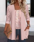 Top With Fake Two-Piece and Patchwork