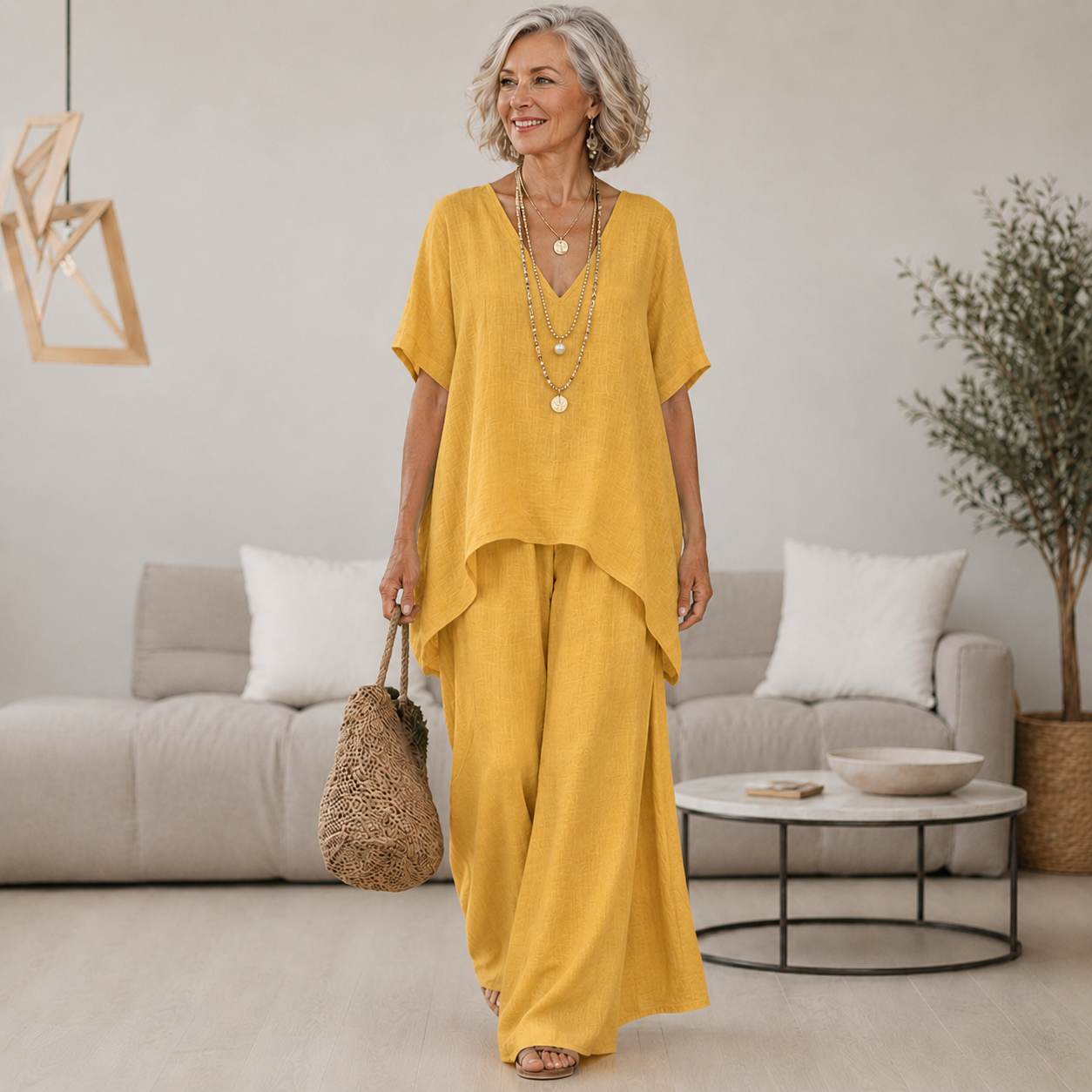 Elenia | Elegant Linen-Cotton Two-Piece Set 🌿