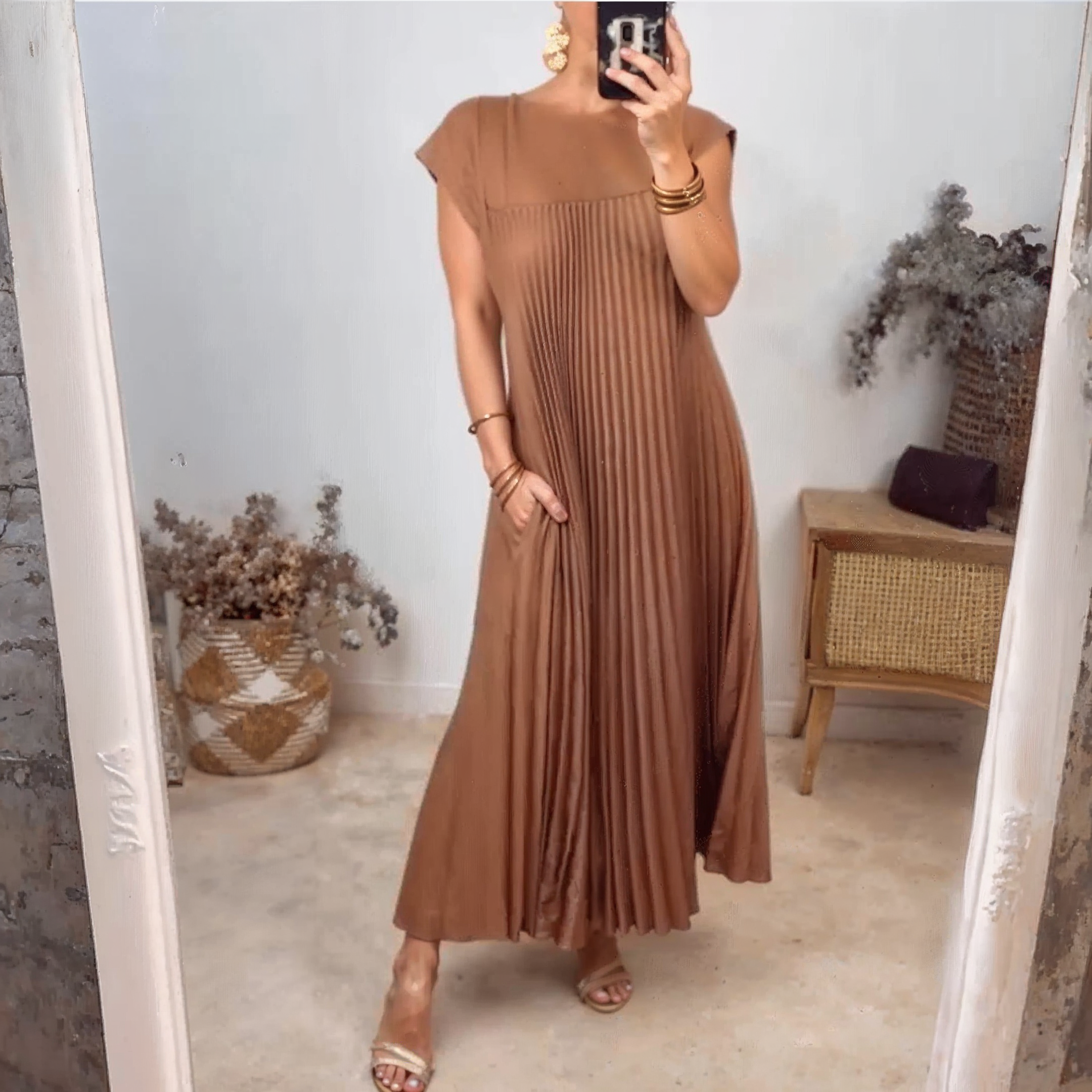 NAYLA™ - Flowing Pleated Dress