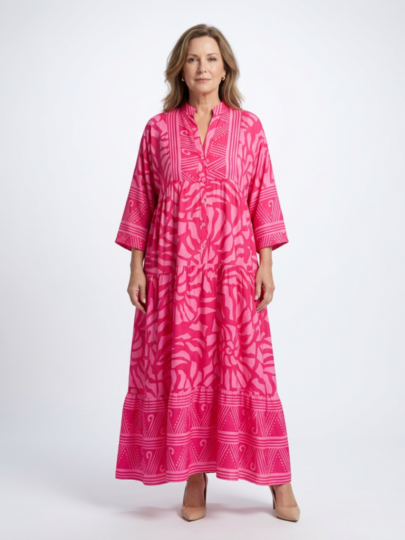 Marielle Button Front Midi Dress