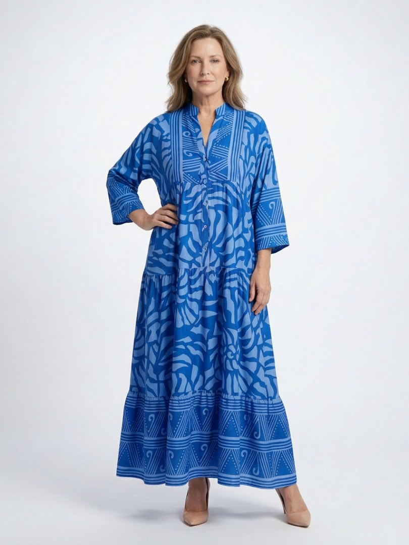 Marielle Button Front Midi Dress